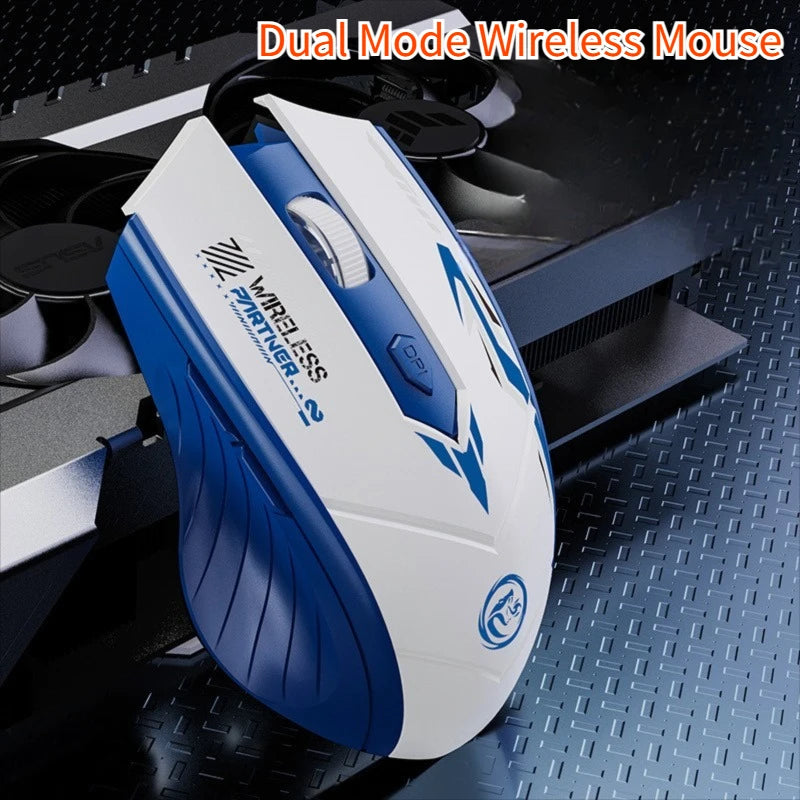 Bluetooth 5.2 Mouse Dual-Mode 2.4G Wireless Mouse 6 Buttons Gaming Mice Rechargeable Mouse 1600 DPI For PC Laptop Macbook