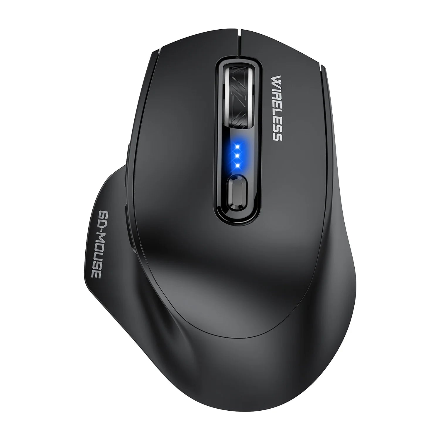 Wireless Mouse Rechargeable Bluetooth&2.4G Ergonomic Mice with Battery Display 6400DPI Game Mouse for PC Computer Laptop MacOS
