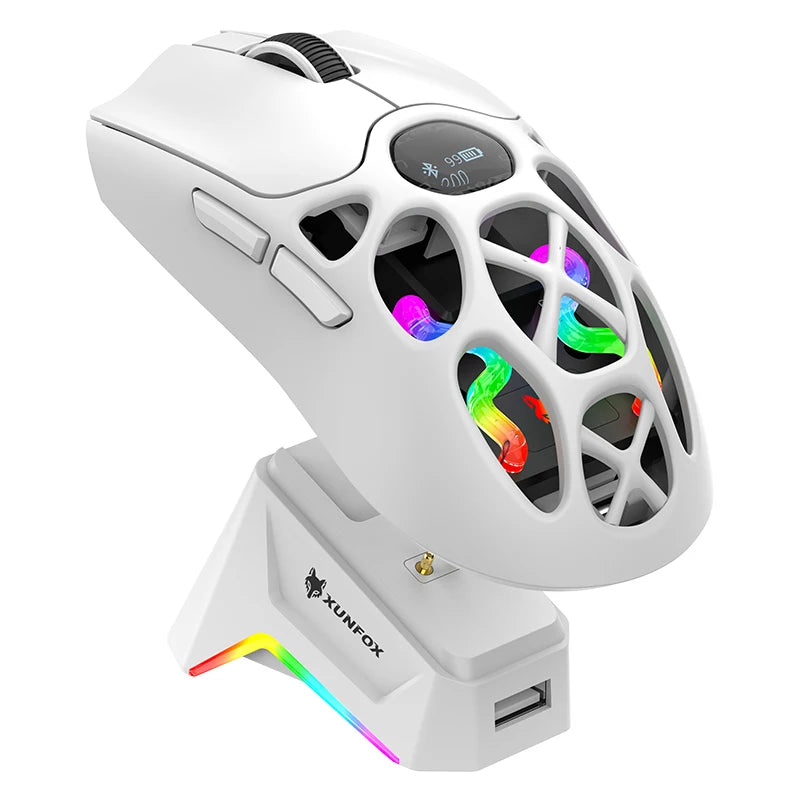 Attack Shark H16 Mouse, lightweight S205, three-mode wireless Bluetooth mouse for gaming, charging, RGB lighting, suitable for P